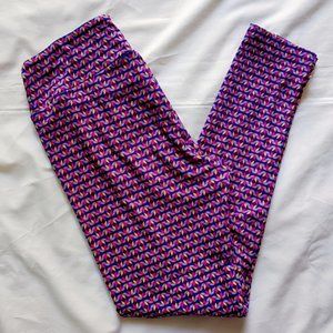 LulaRoe Geometric Star/Floral Print Leggings OS